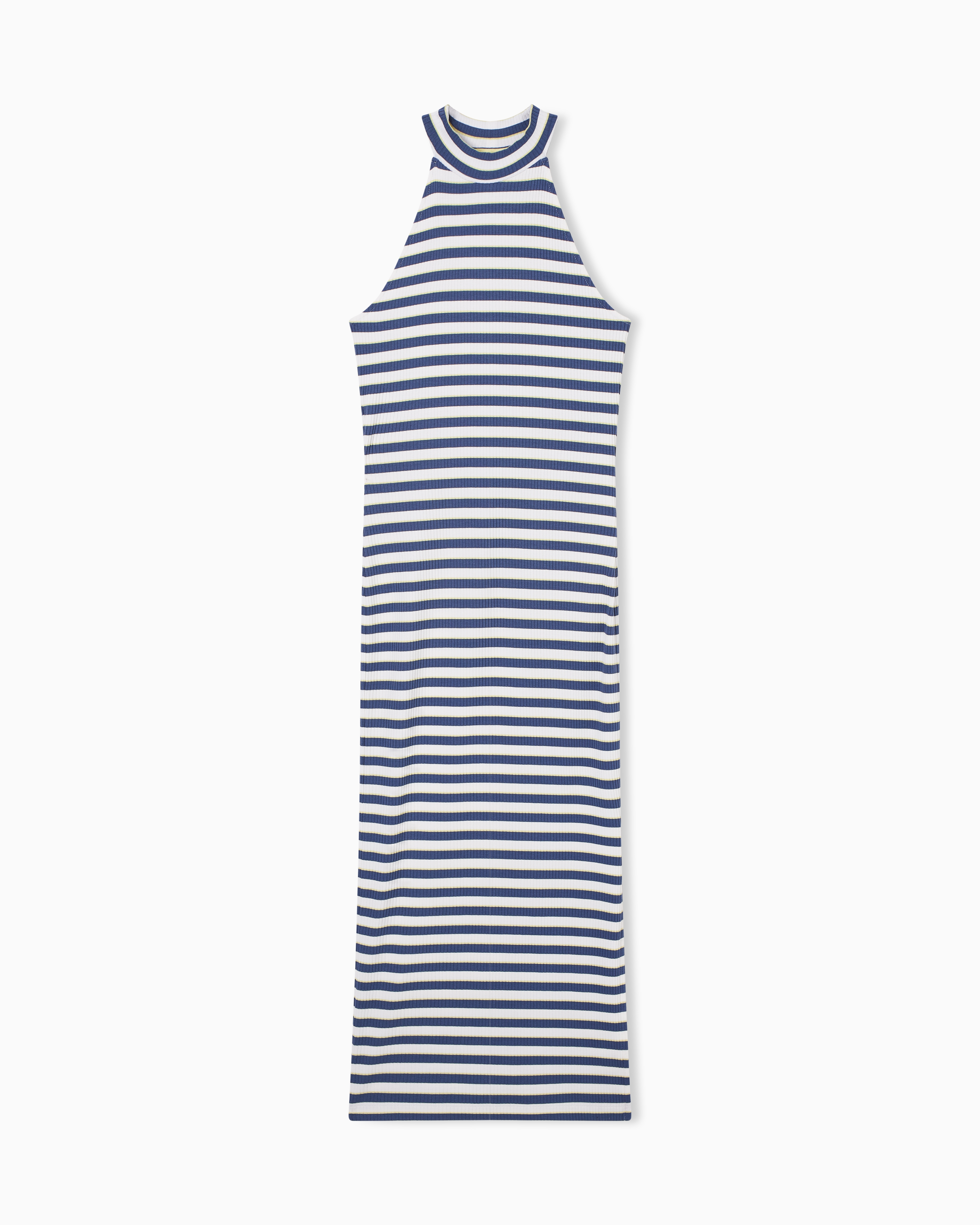 Dress in ribbed stretch viscose