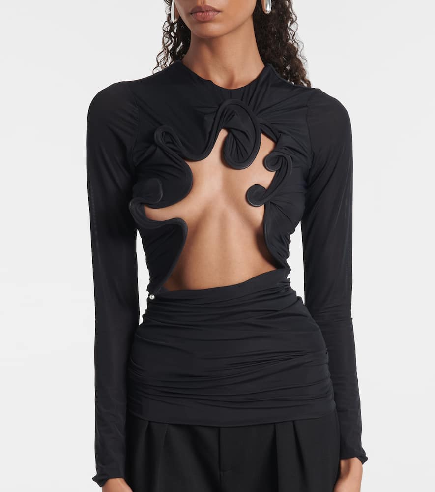 Hollow Venus cutout mesh top