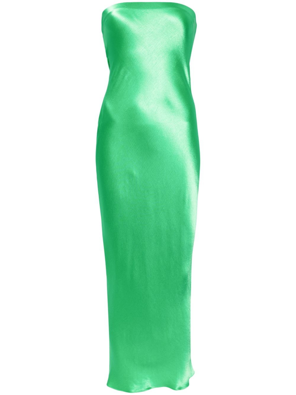 Moon Dance satin strapless dress - Green