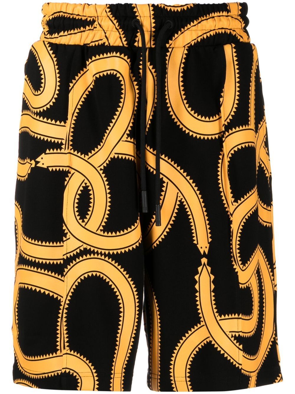 Snakes print track shorts - Black