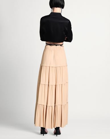 Woman Maxi skirt Beige Size 10 Viscose
