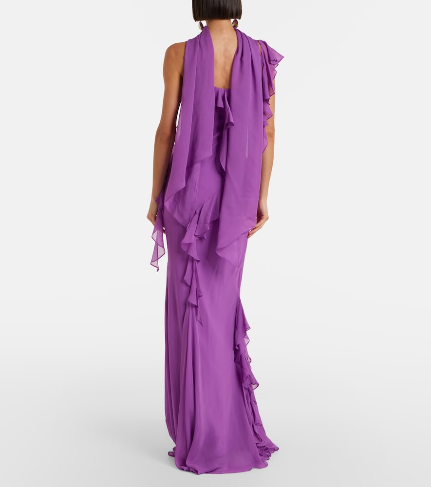 Mayara ruffled georgette gown