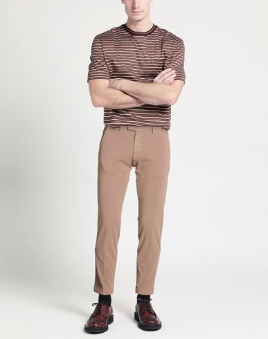 Man Pants Light brown Size 34 Cotton, Elastane