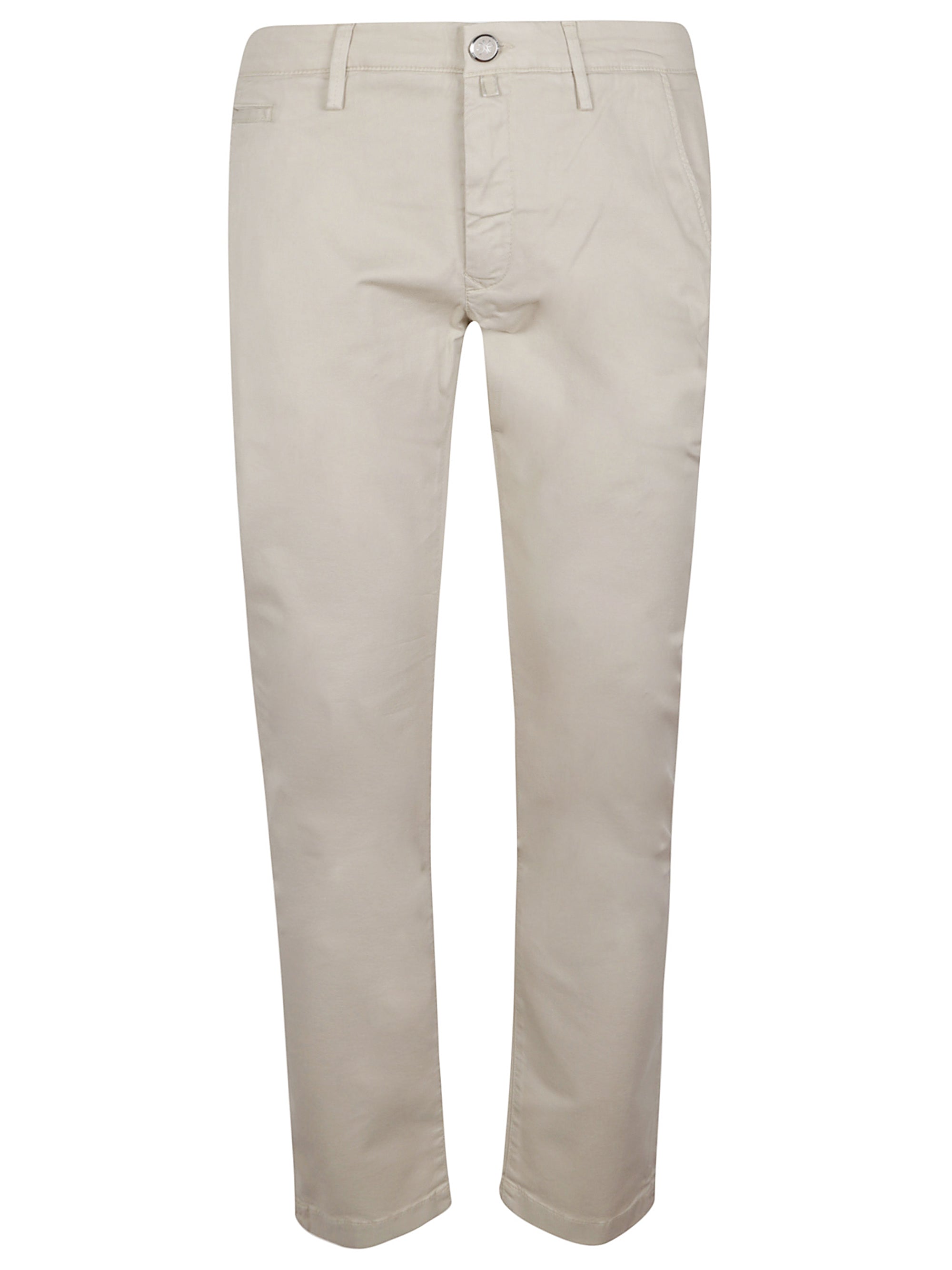 Straight Leg Trousers with Button Fastening