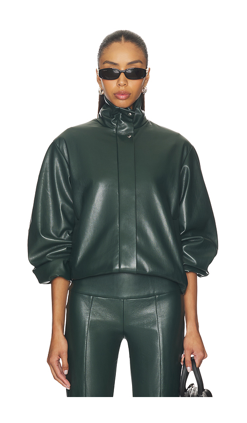Amanda Uprichard Duke Bomber Jacket in Dark Green. - S also in