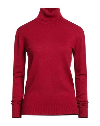 Woman Turtleneck Brick Size L/XL Viscose, Polyamide, Polyester