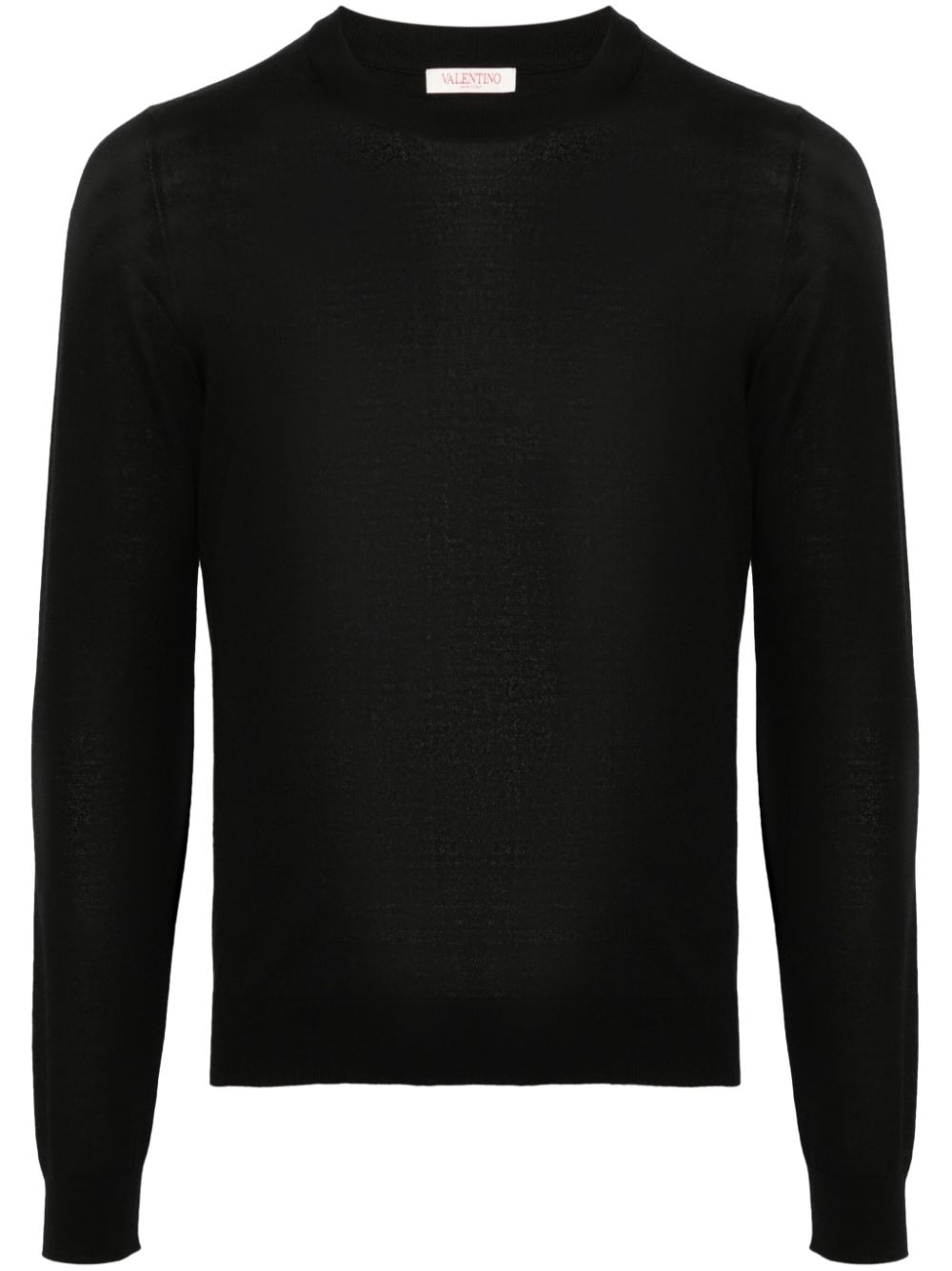 Fine-knit cashmere-silk jumper - Black
