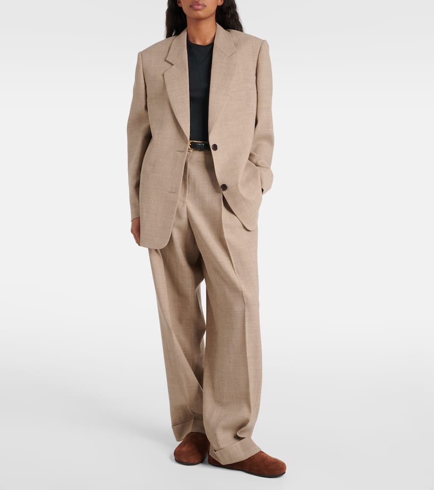 Tor virgin wool wide-leg pants
