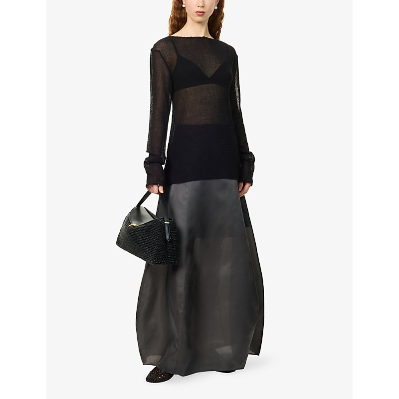 Womens Cocoon Silk Maxi Skirt