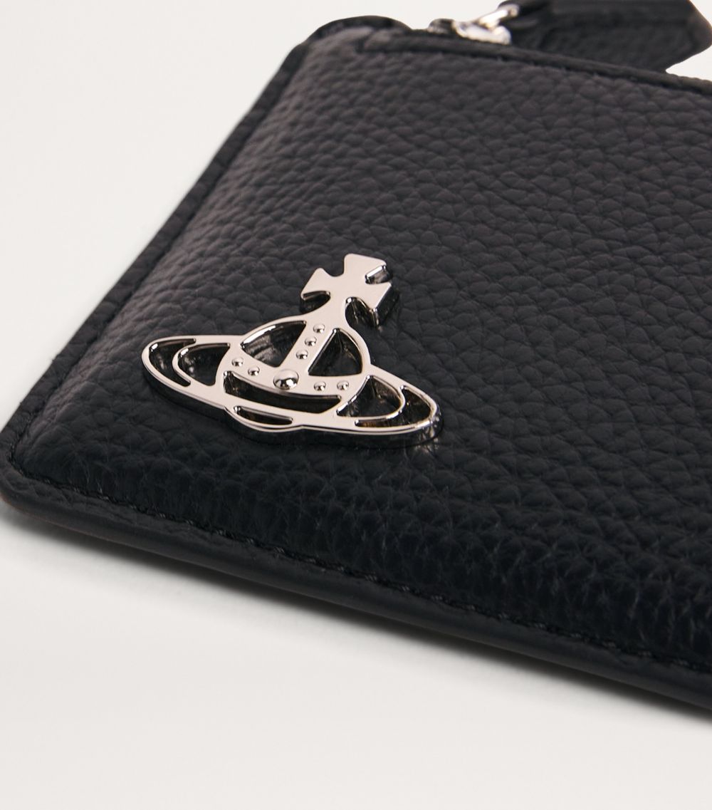Vegan Leather Orb Zipped Card Holder