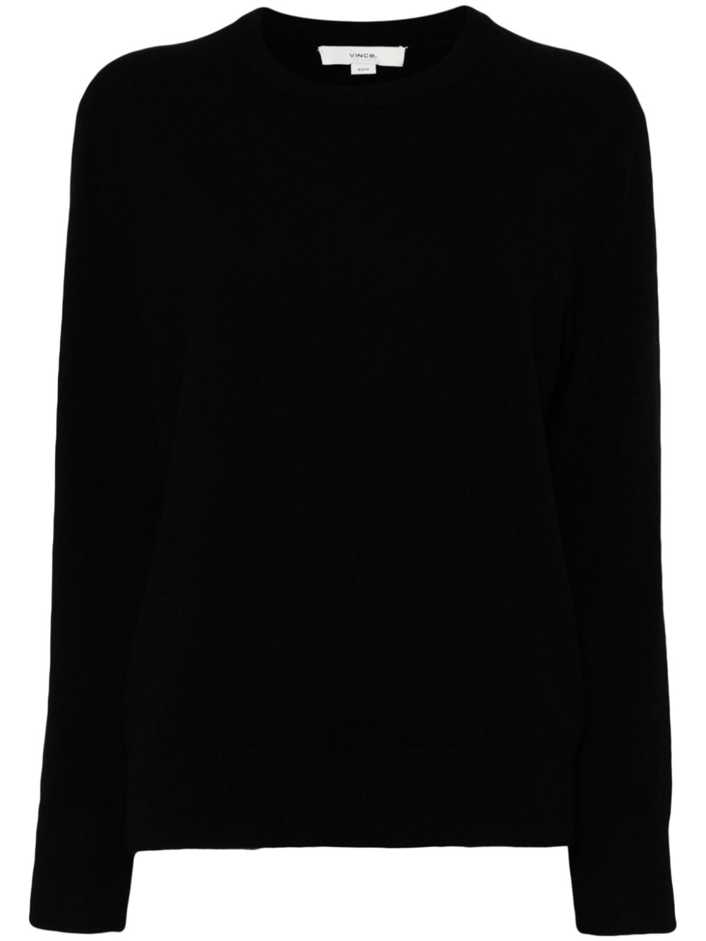 Knitted wool-cashmere blend sweater - Black
