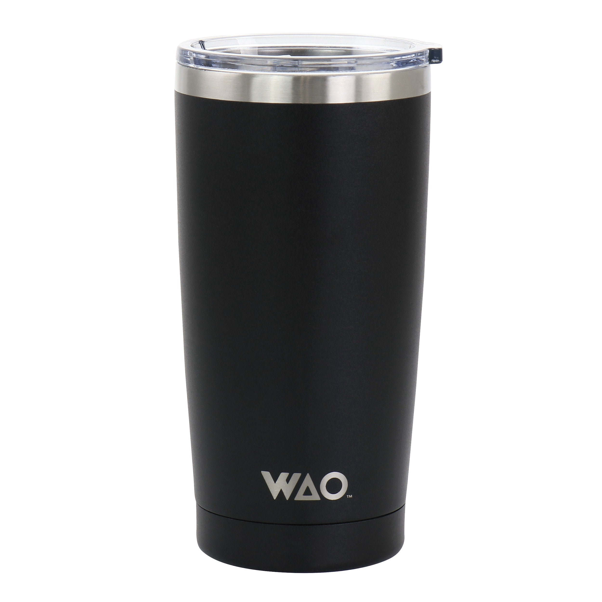 18oz Thermal Tumbler with Acrylic Lid in Matte Black