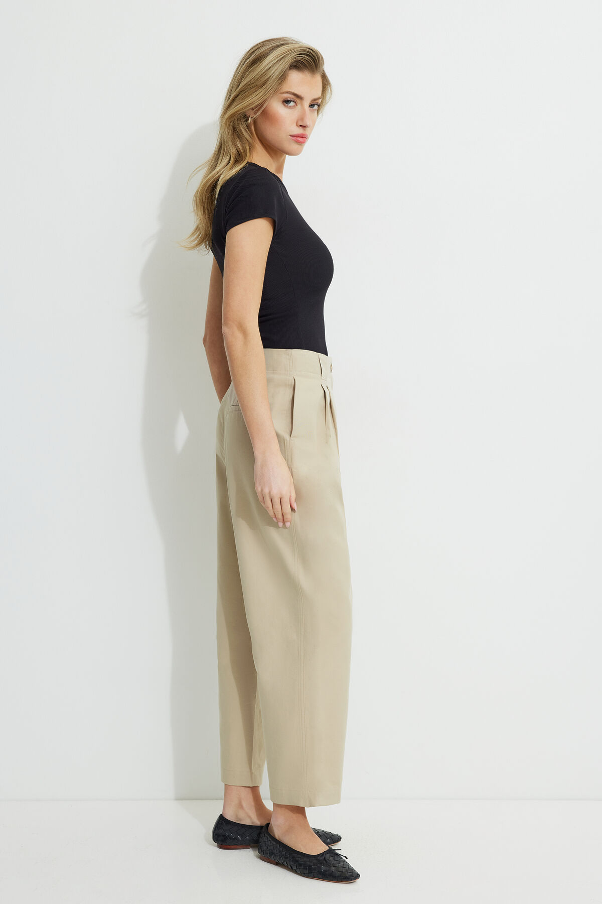 Straight High Waist Ankle Pants