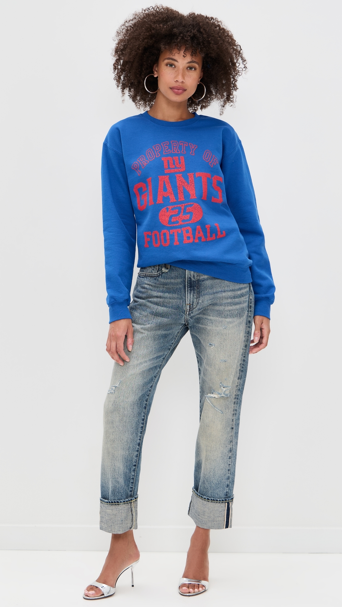 Giants Property Crew Fleece Sweatshirt Royal