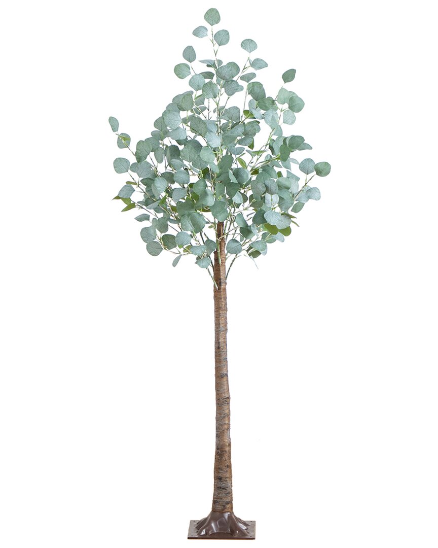 5ft Lighted Artificial Eucalyptus Tree with 300 Warm White LED  Lights