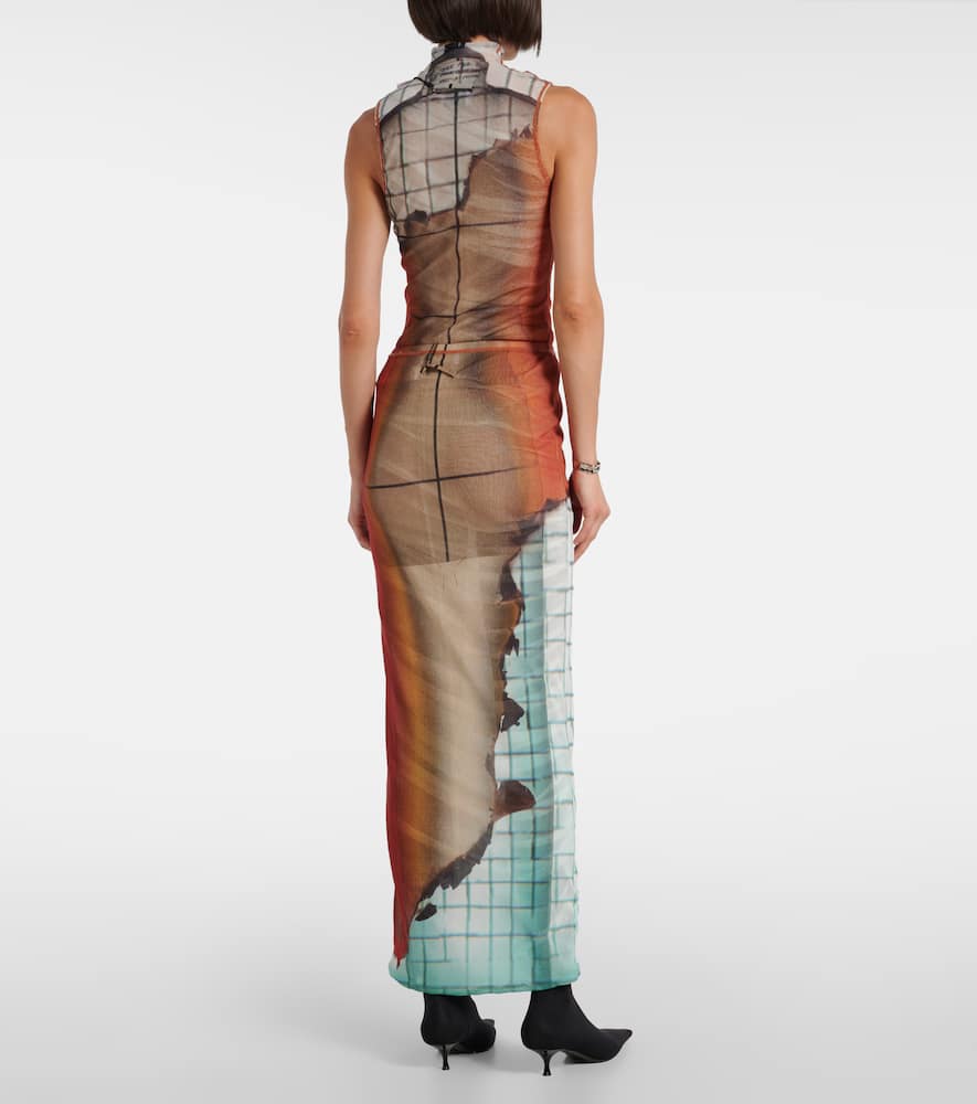 Fire tulle maxi skirt