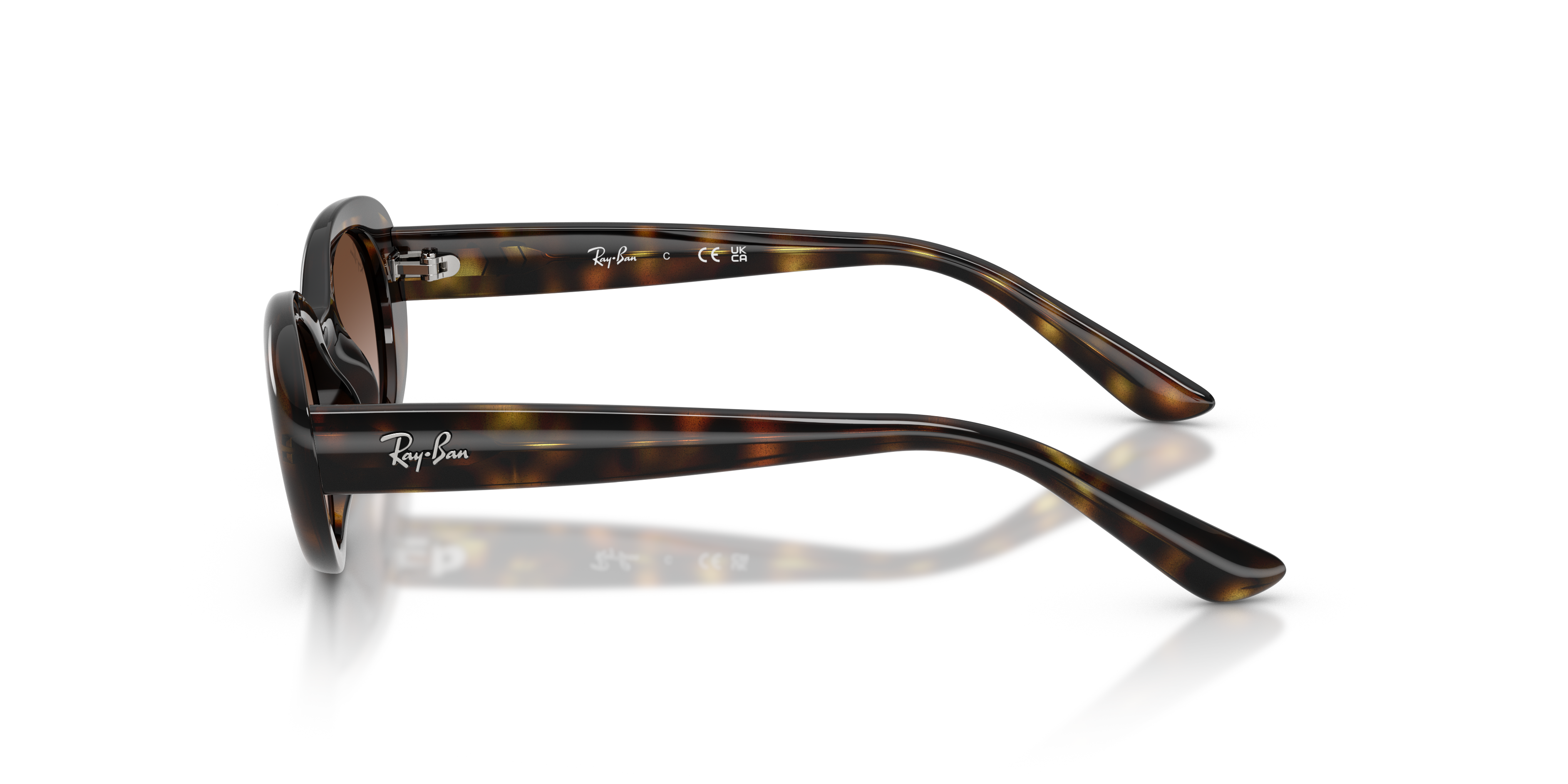 Ray - Ban Kid Ray - Ban RJ9141S 152/13 Sunglasses Injected Turtle Brown Round Normal Nuanced