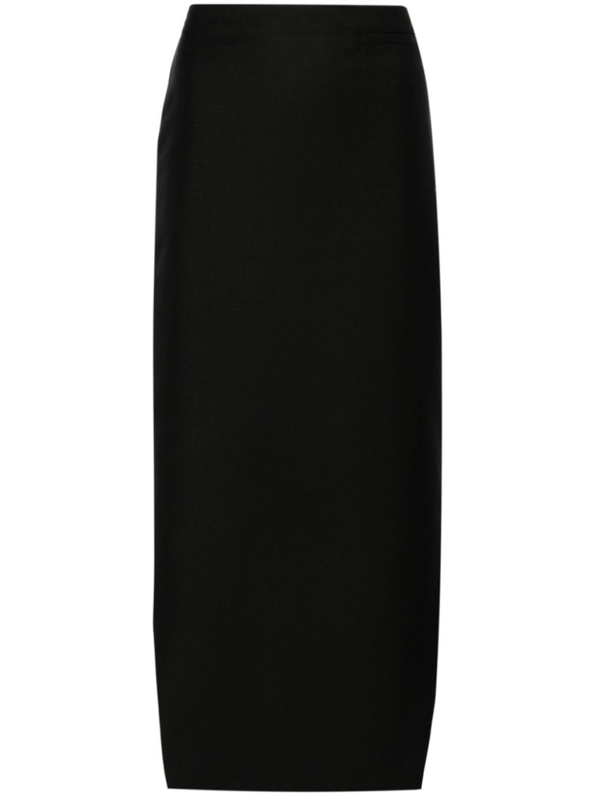 Wool And Mohair Asymmetric Skirt