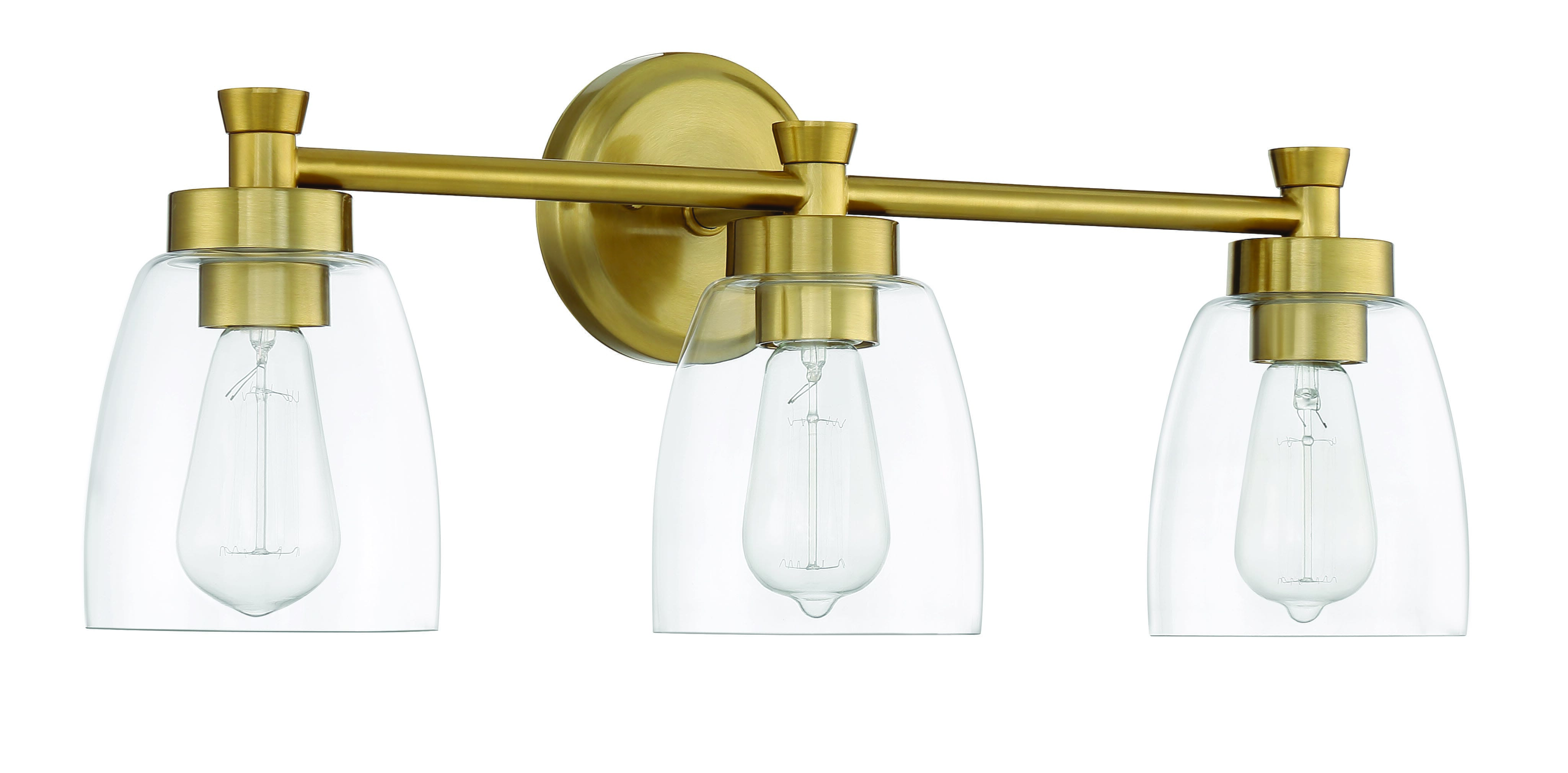 Henning 3-Light Bathroom Vanity Light in Satin Bra