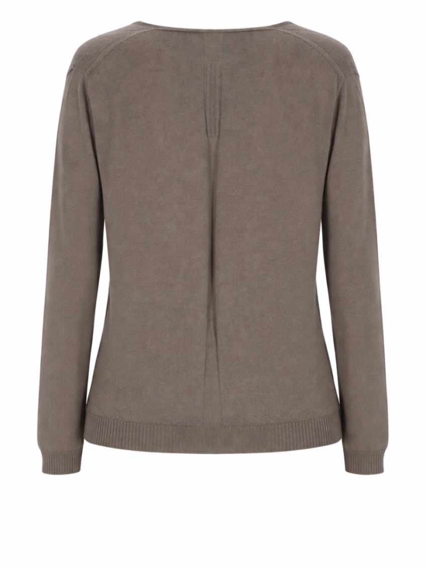 Rick Owens - deep v neck long sleeve knit jersey