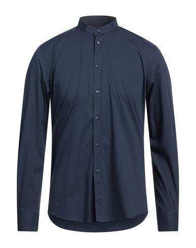 Man Shirt Midnight blue Size S Cotton, Nylon, Elastane
