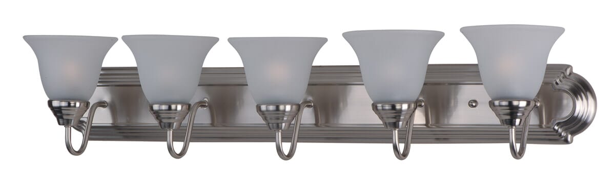 Essentials 5-Light Bathroom Vanity Light, Satin Nicke