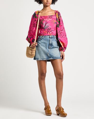 Woman Top Fuchsia Size M Cotton