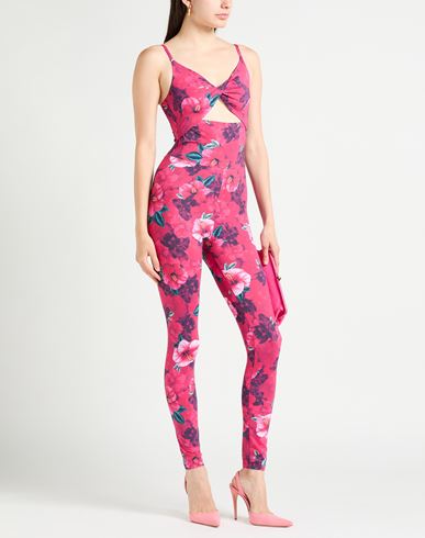 Woman Jumpsuit Magenta Size L Polyamide, Elastane