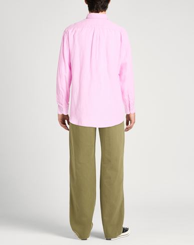 Man Shirt Pink Size 4XL Linen