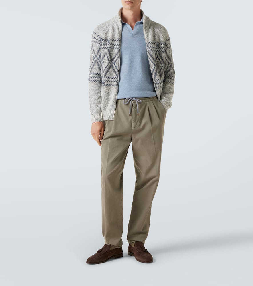 Cashmere polo sweater