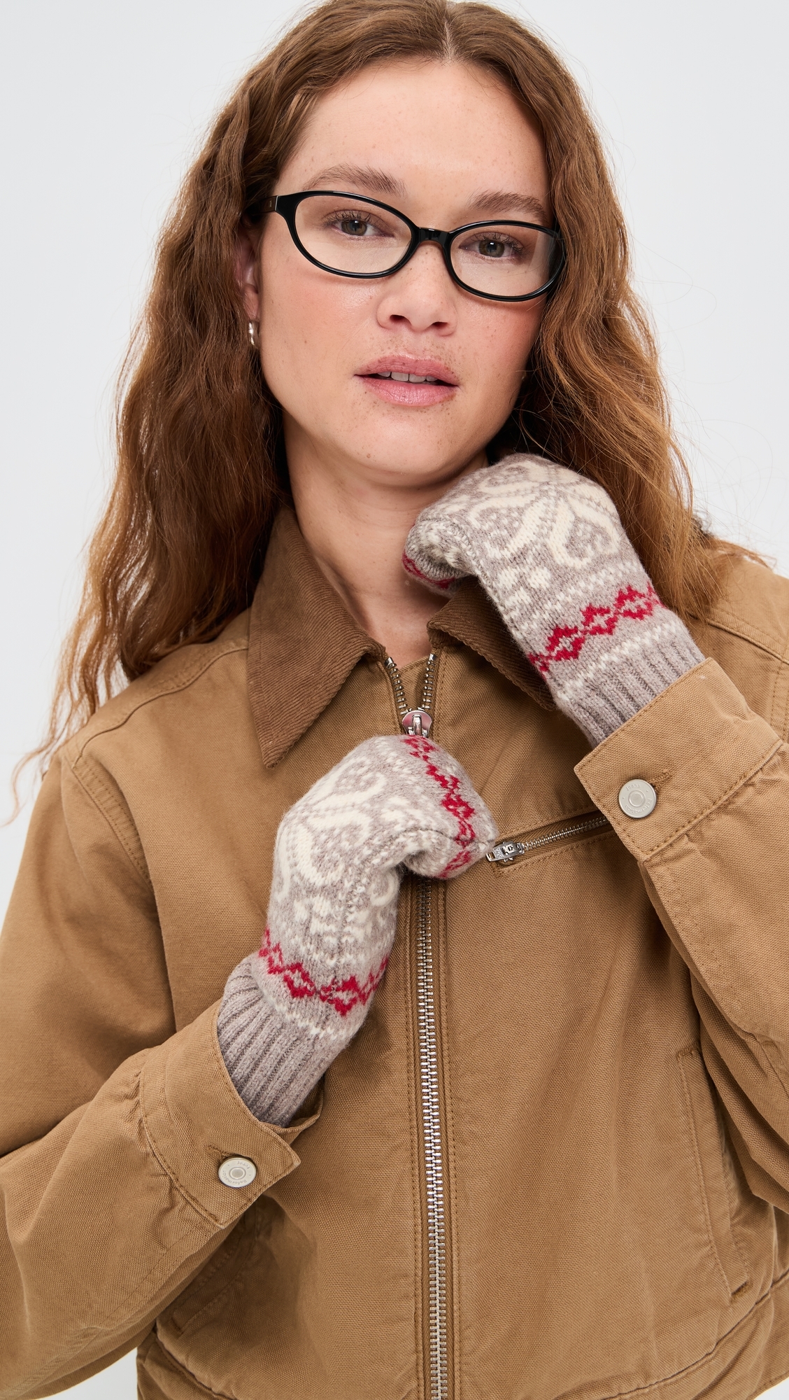 Hollis Knit Mittens Multi One Size