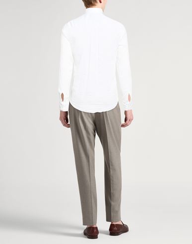 Man Shirt White Size L Cotton, Linen, Silk
