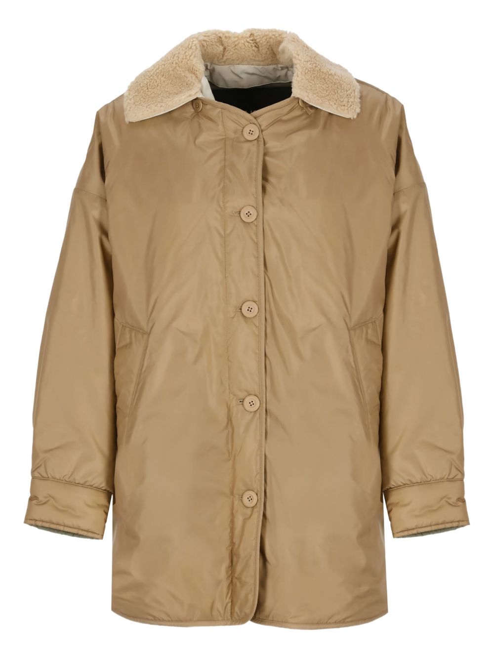 Shearling-collar jacket - Brown