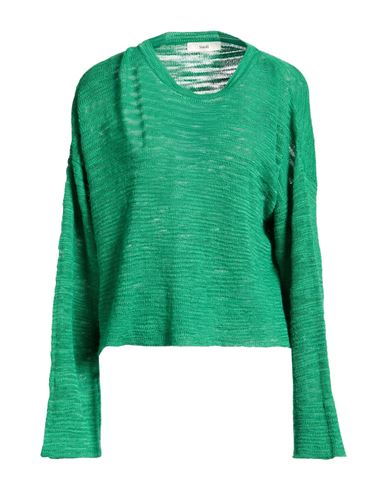 Woman Sweater Green Size 6 Linen, Polyester