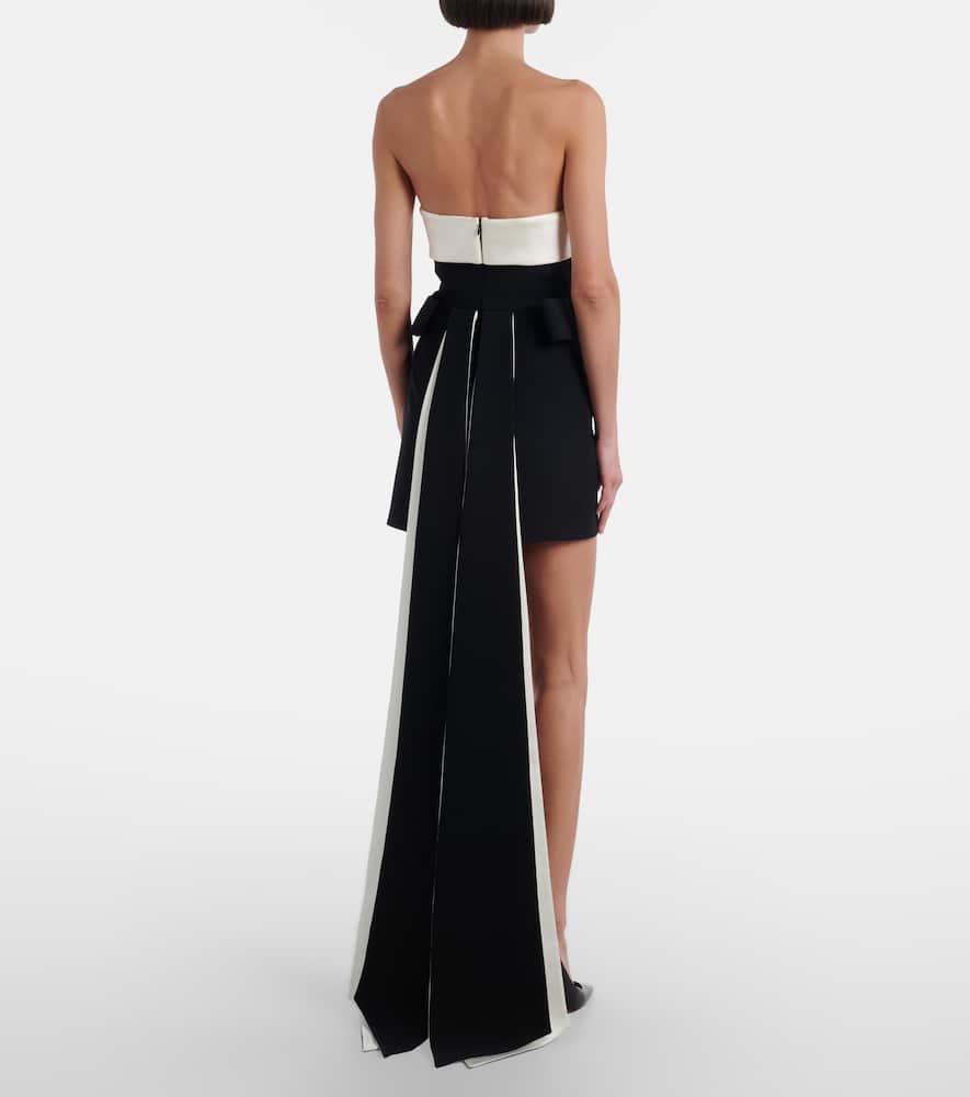 Lalani draped strapless minidress