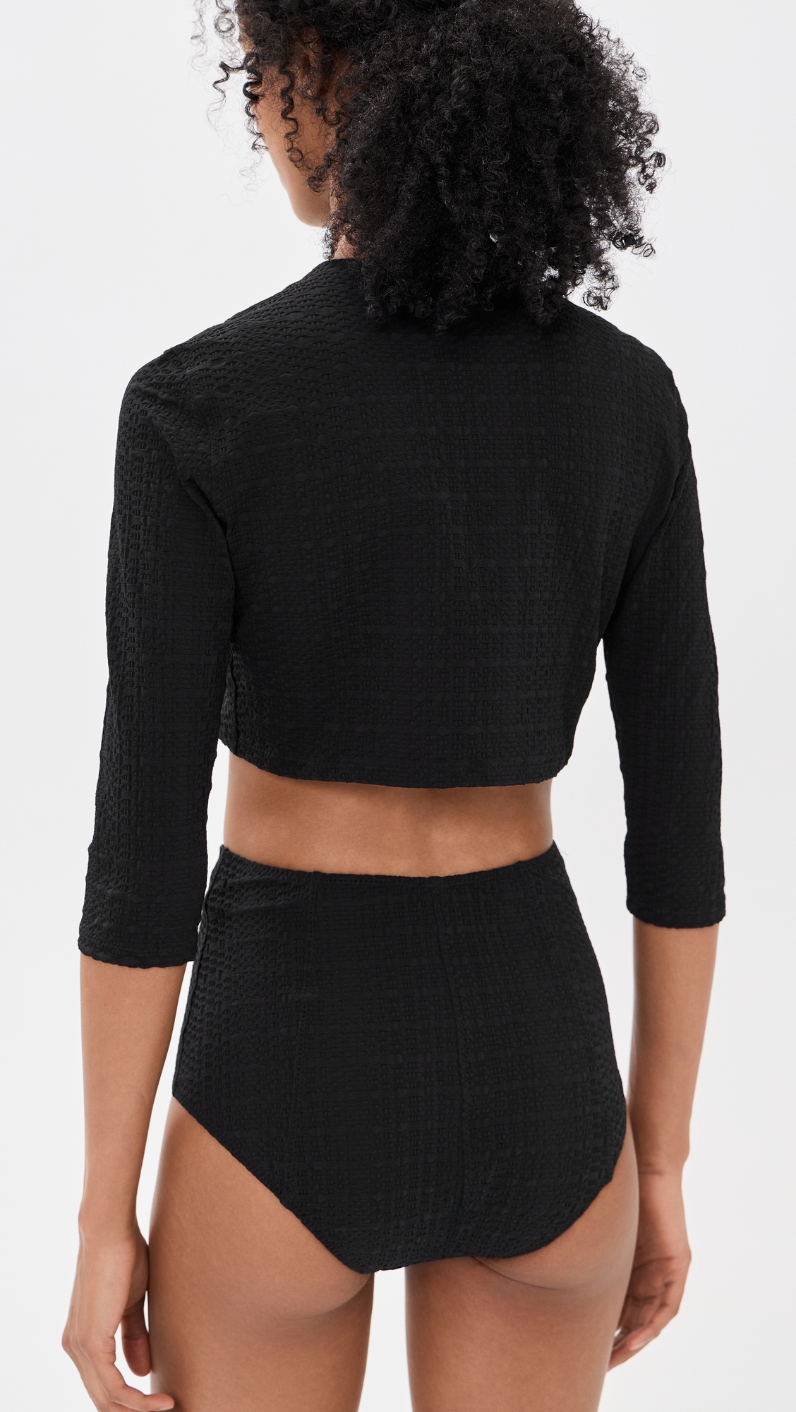 Cardigan Black Seersucker