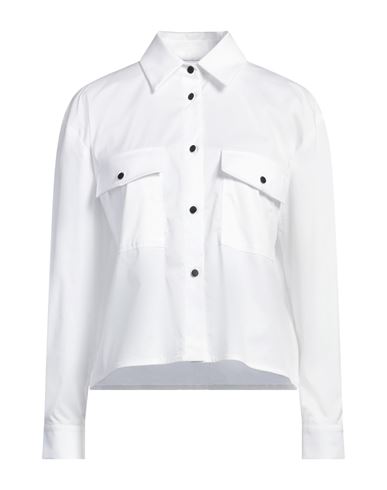 Woman Shirt White Size 6 Cotton, Polyamide, Elastane