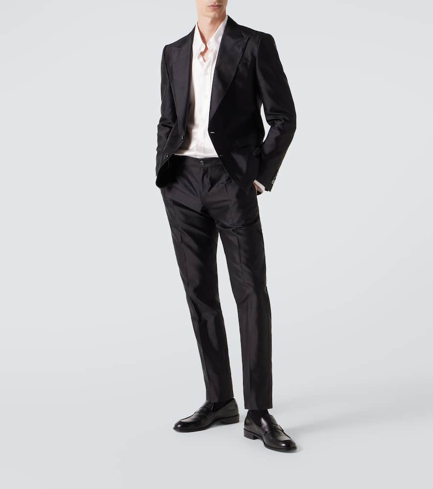 Silk twill suit
