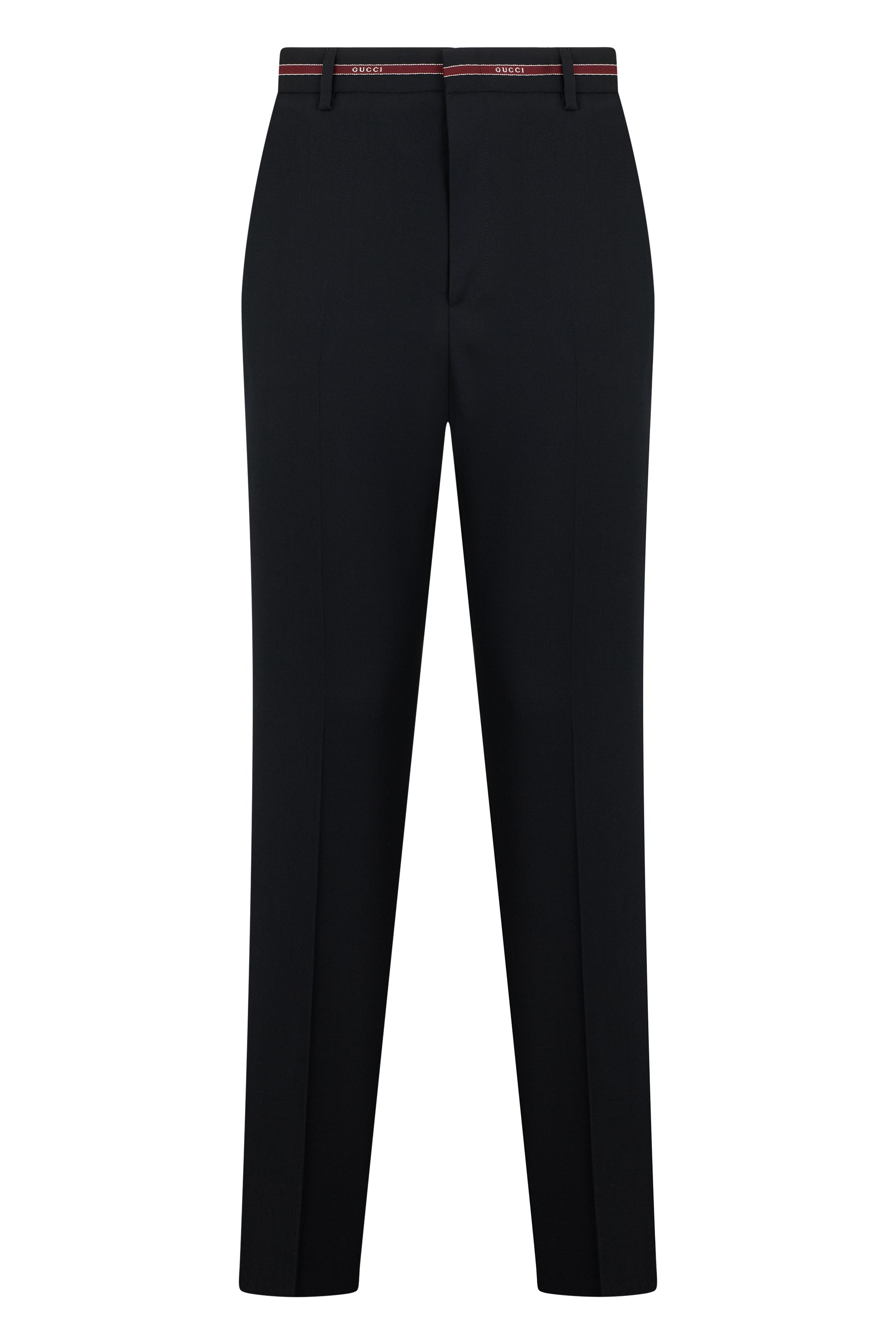 High-Waisted Wool Trousers