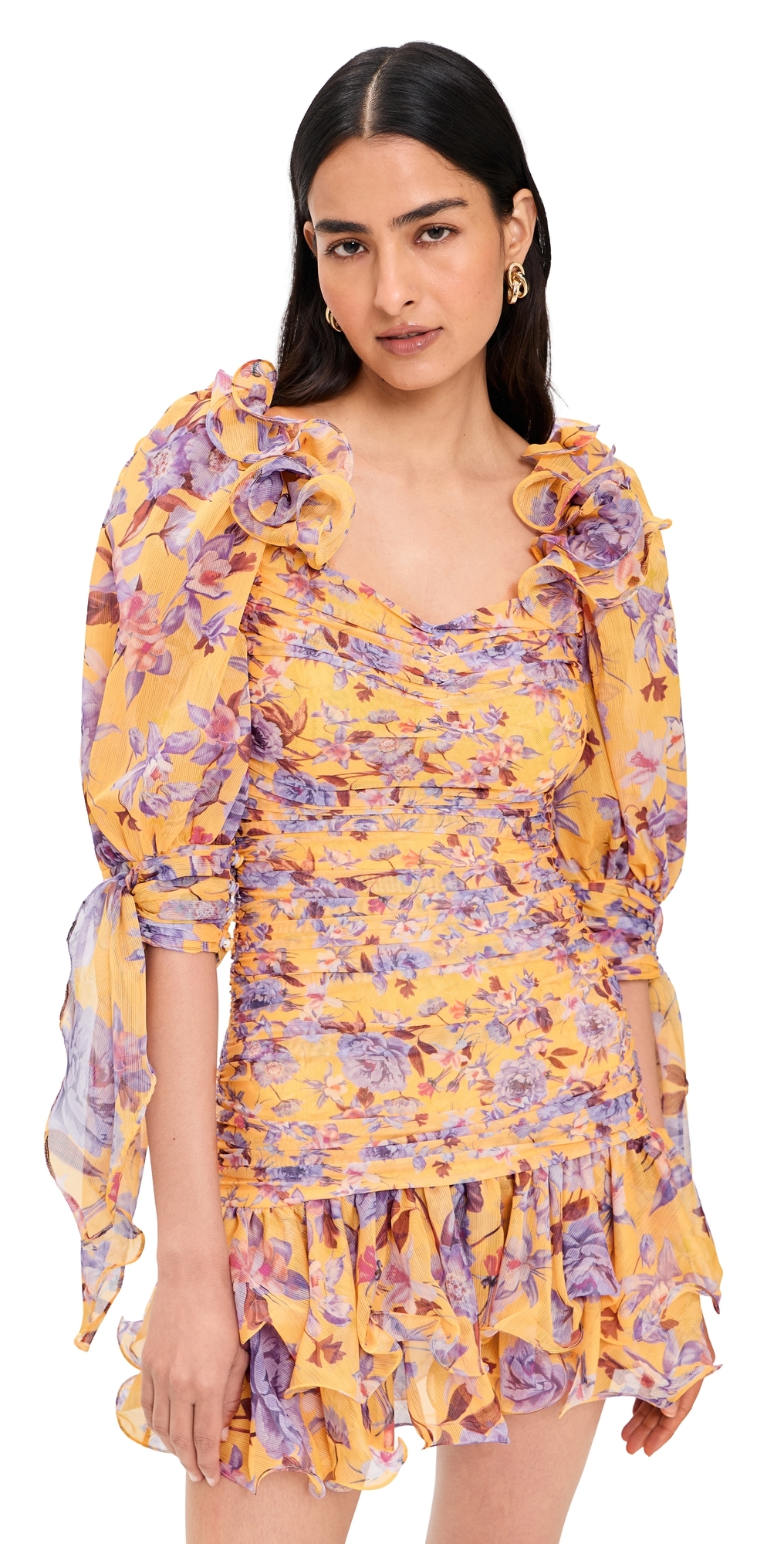 Peony Mini Dress Yellow