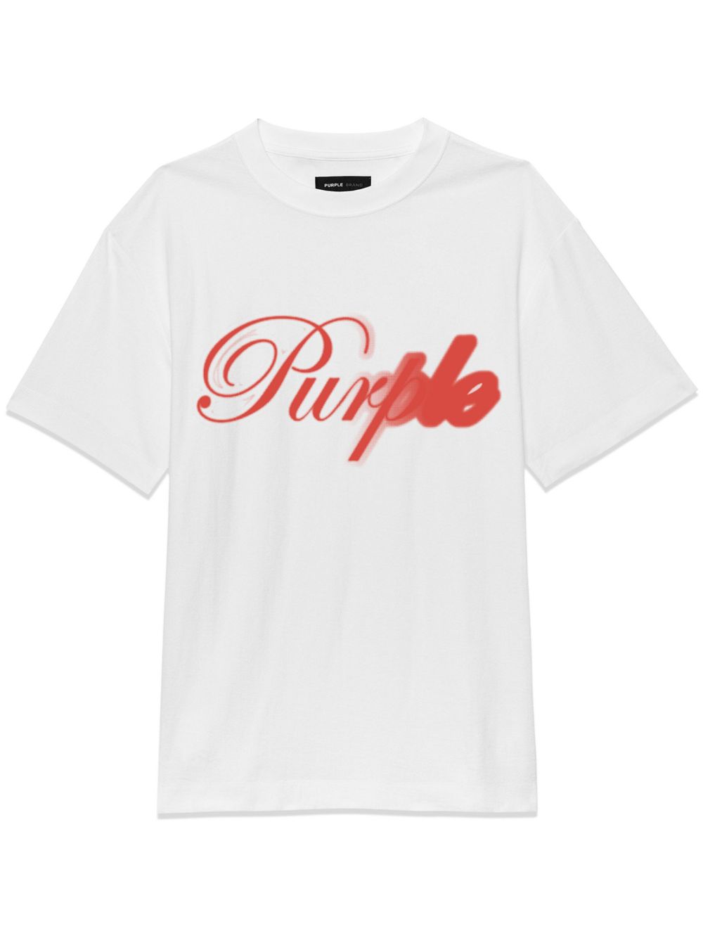 Blurred Script T-shirt - White