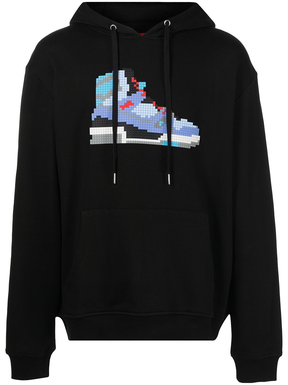 508 Hi Top-print cotton hoodie - Black