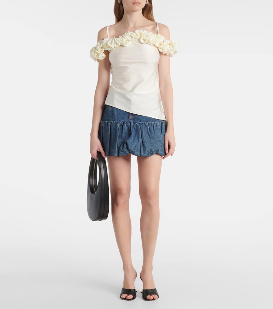 Ruffled off-shoulder top