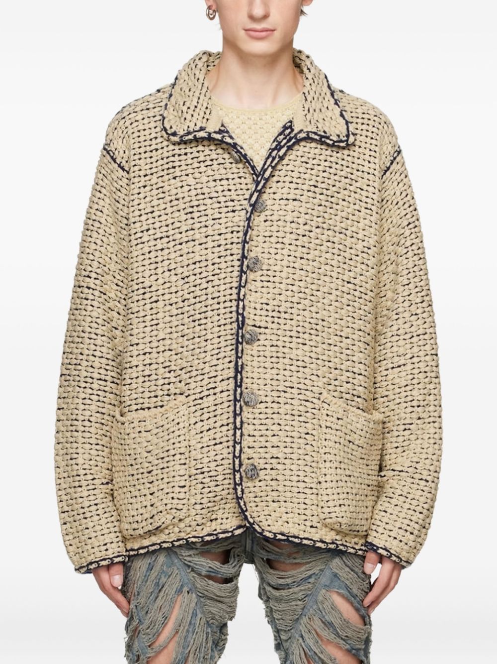 Basket-weave jacket - Neutrals