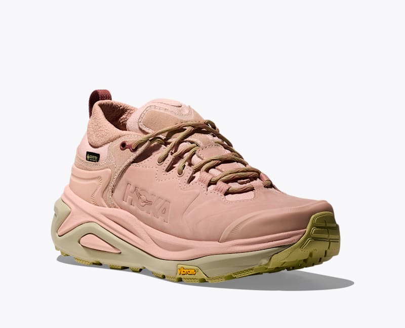 HOKA Women's Kaha 3 Low GTX Shoes in Rose Latte/Cardamom