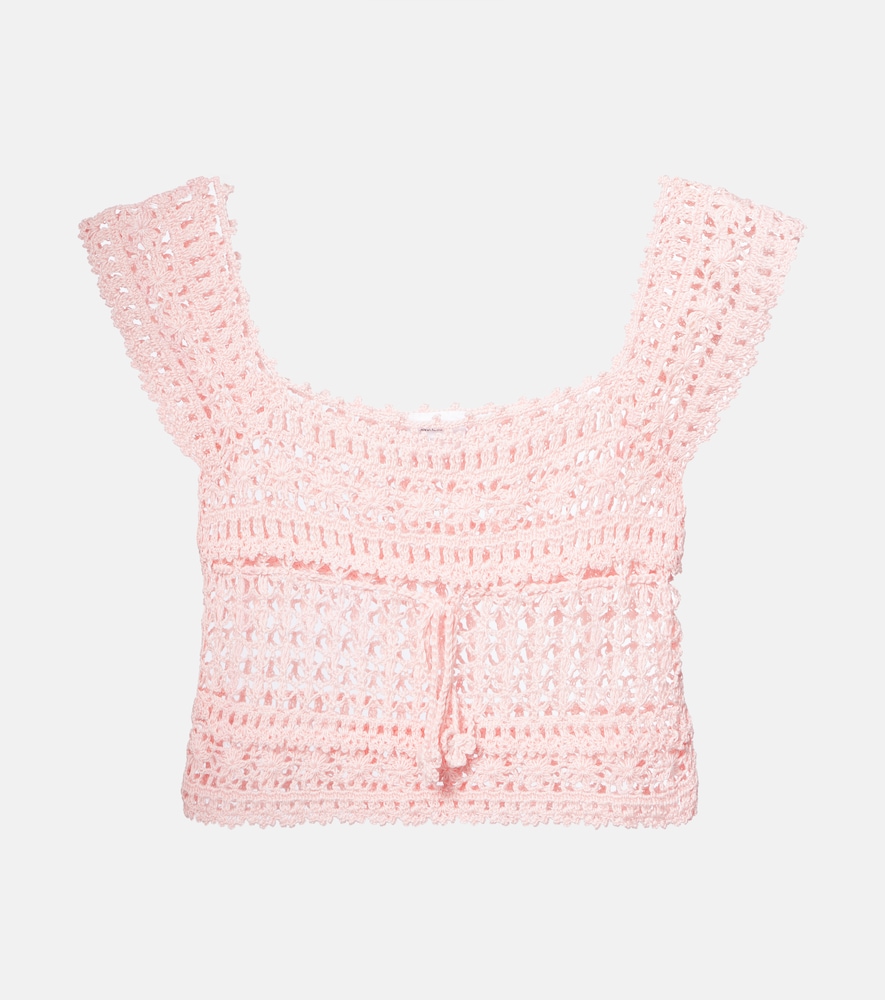 Deauville crochet cotton crop top