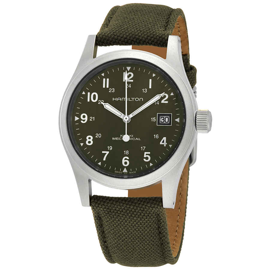 Khaki Field Mechanical Green Dial Mens Watch H69439363