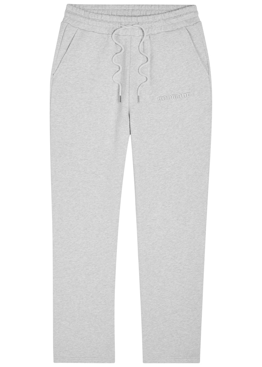 Signature Logo Straight-leg Cotton Sweatpants
