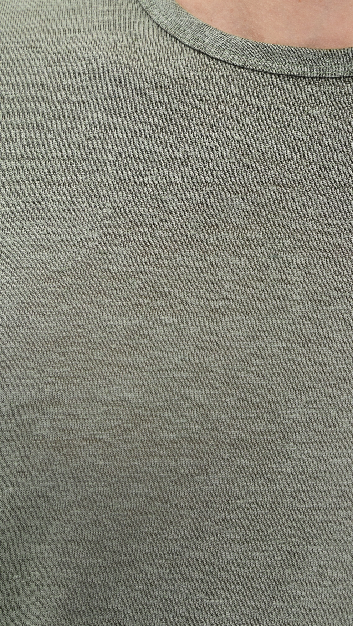 Stretch Linen Crew Neck Tee Agave