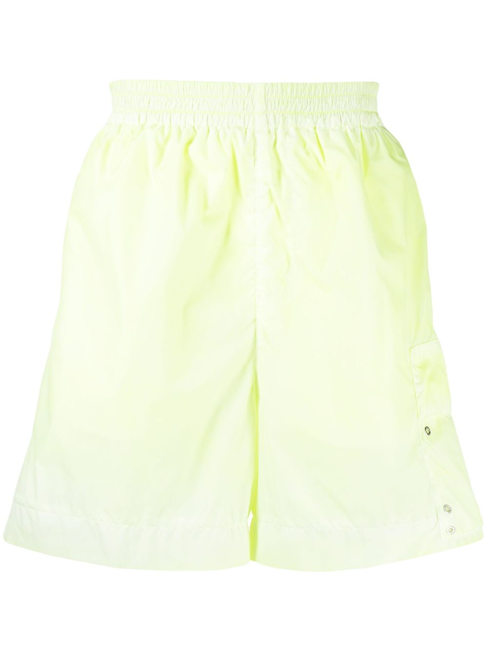 Eyelet-detail straight-leg shorts - Yellow